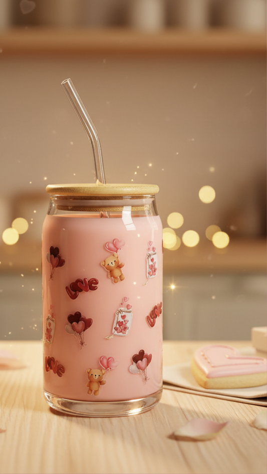 Teddy Bear Love - Mason Jar